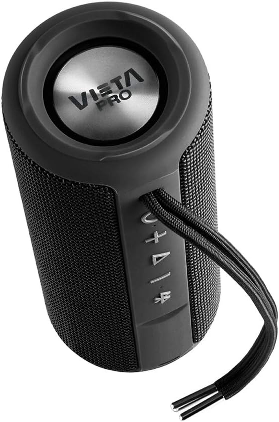 Altavoz Bluetooth Vieta Pro Goody – True Wireless, Radio FM, USB, AUX, Micrófono, IPX6, 12h de Batería – Negro