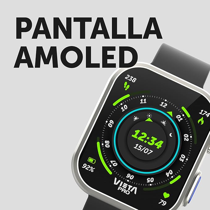 Smartwatch Vieta Extrem 3 Negro – Pantalla AMOLED 1.96", Bluetooth, 240h Autonomía, IP67