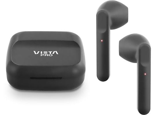 Vieta Pro Done 4 true wireless earbuds with charging case black modern design Bluetooth audio streaming