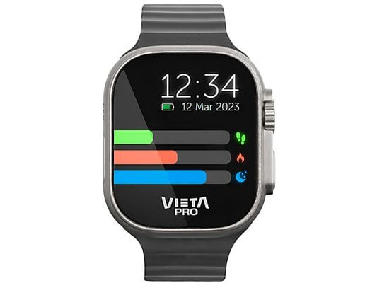 Smartwatch Vieta Pro Beat Extrem 2 Negro – Pantalla 1.96", Aleación de Zinc, 10 Días de Autonomía