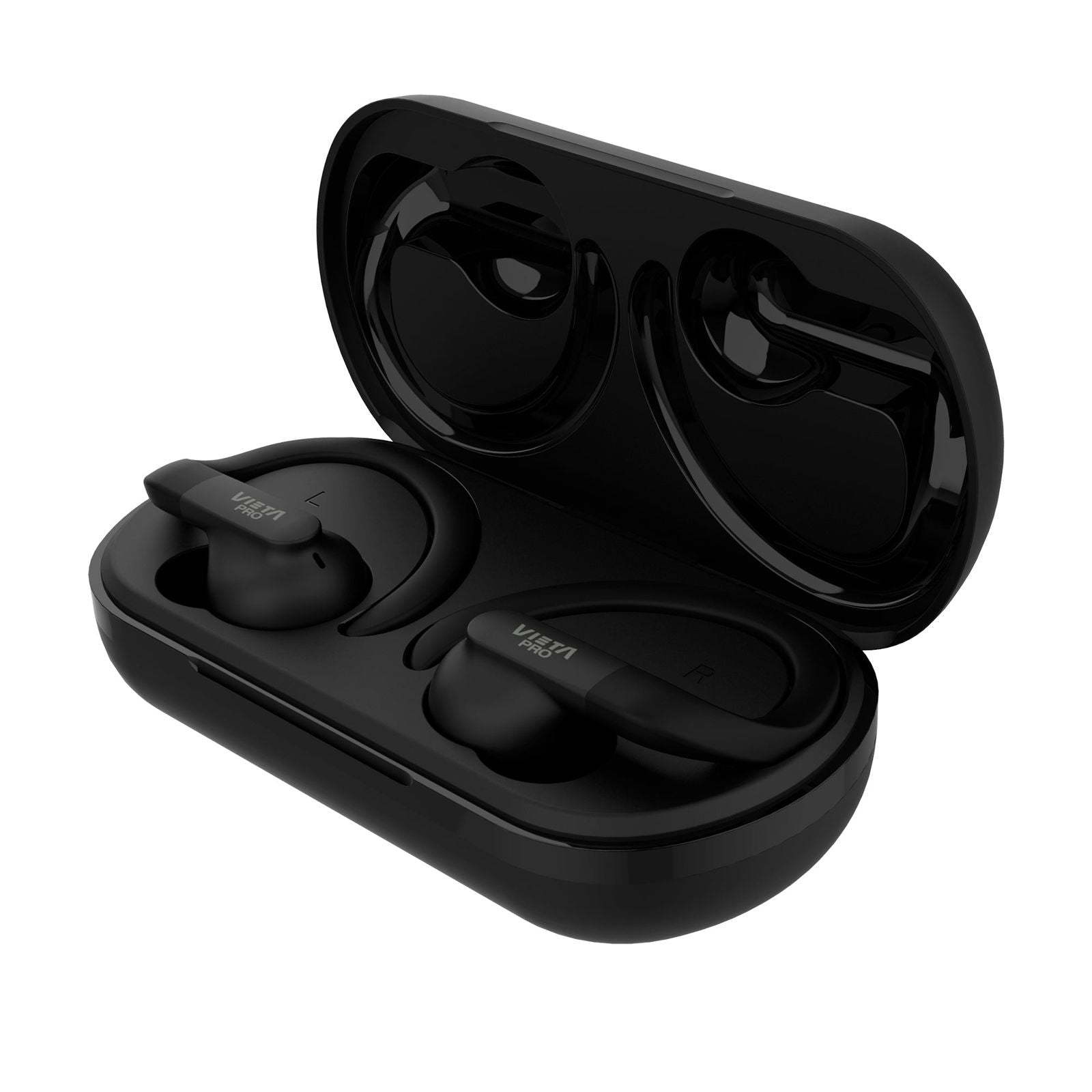 Auriculares deportivos Bluetooth Vieta Pro ACTION negros con estuche de carga y controles táctiles